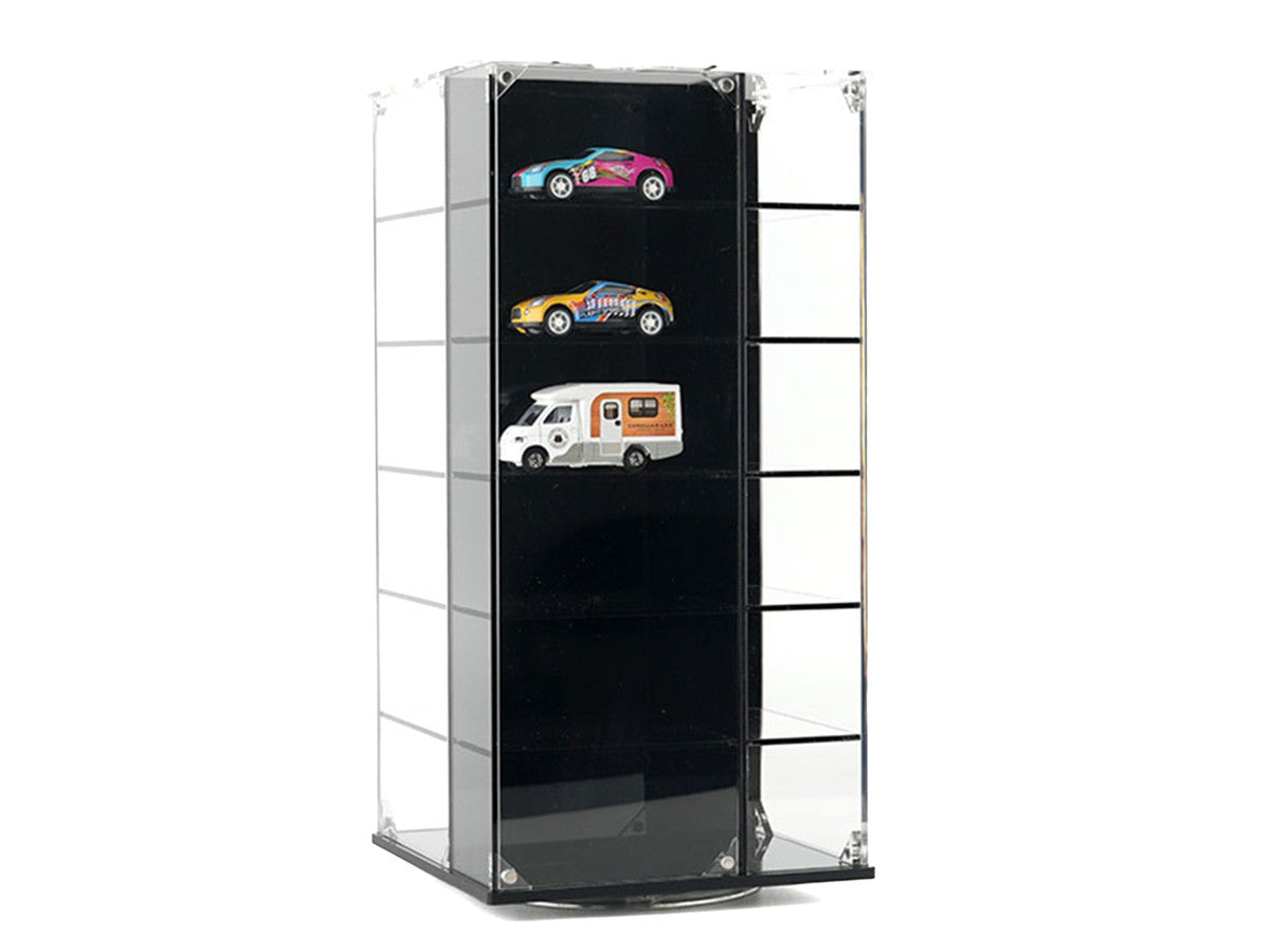 Acrylitower Showcase 24 Car Display Desktop Spinner with Cover "Mijo Exclusives" for 1/64 Scale Models