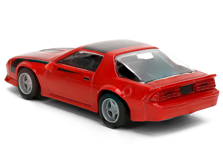 Chevrolet 1985 Camaro Red with Black Top and Stripes "Collection" Series 1/64 Diecast Model Car by Majorette
