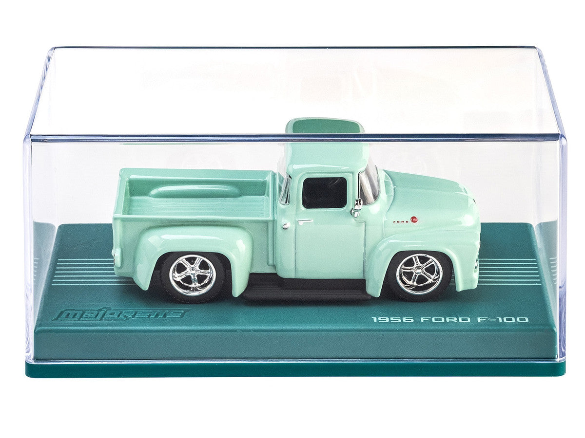 1956 Ford F-100 Pickup Truck Light Green "Collection" Series 1/64 Diecast Model Car by Majorette