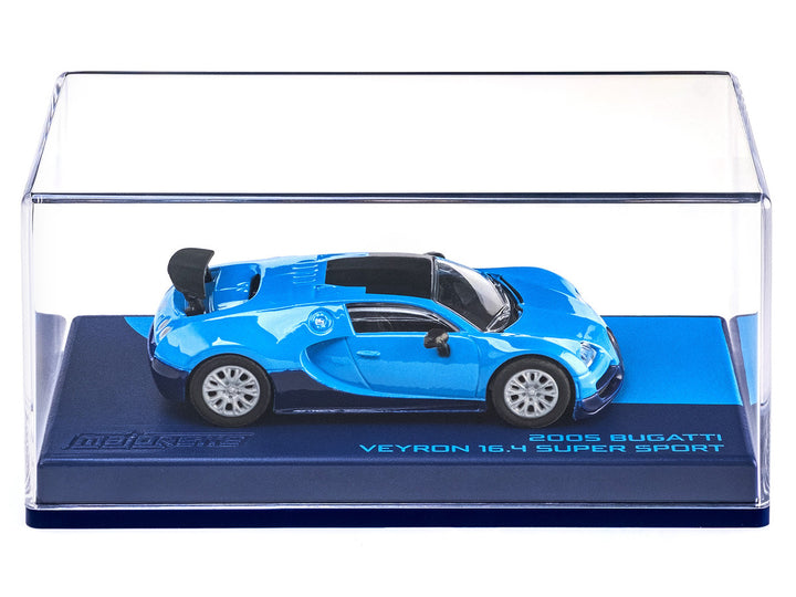 Bugatti Veyron Super Sport displayed inside the included showcase