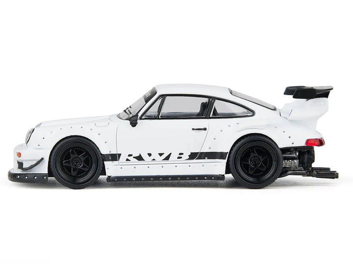 RWB 930 Matt White with Black Stripes 1/64 Diecast Model Car by Model Model-1