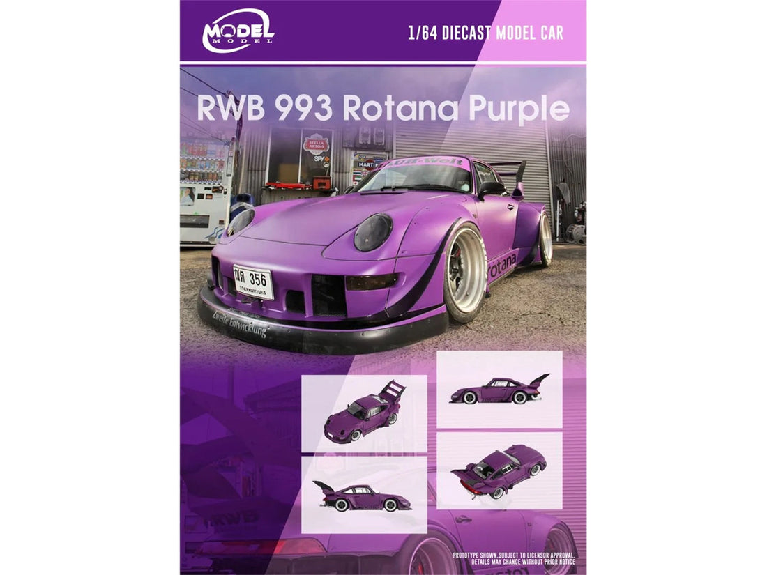 RWB 993 Rotana Matt Purple 1/64 Diecast Model Car by Model Model-0