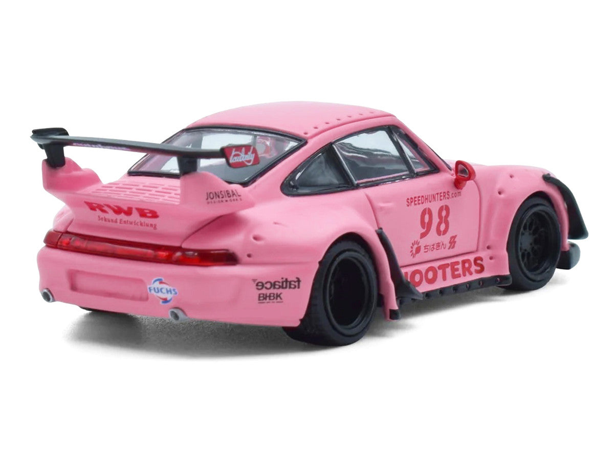 RWB 993 #98 "Hooters" Matt Pink 1/64 Diecast Model Car by Model Model-2
