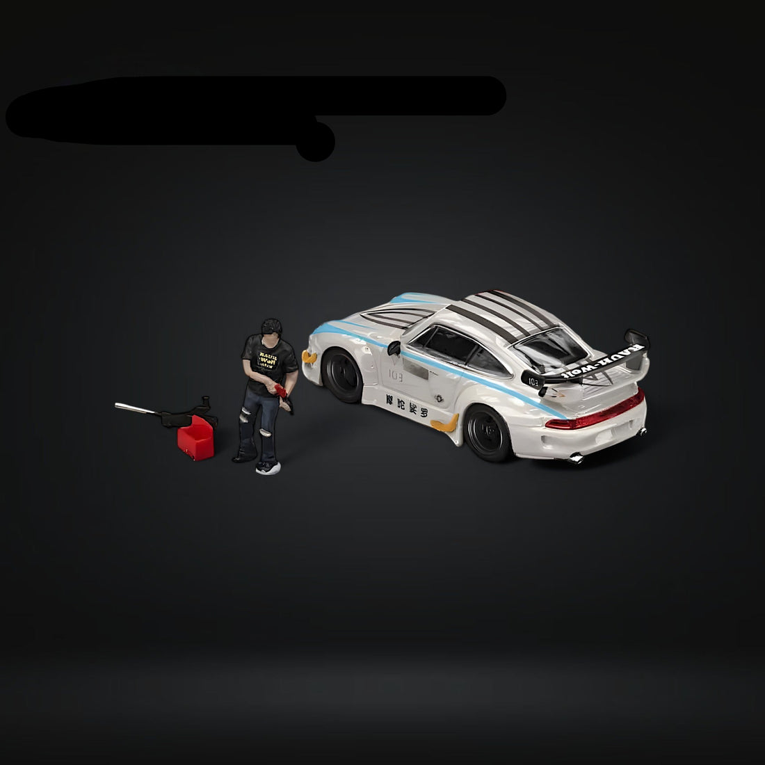 Porsche RWB 993 Motozolo Grey With Figure 1:64 by Star Model 2