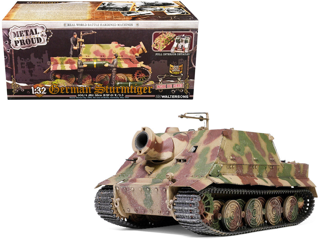 German Sturmmorserwagen 606/4 Mit 38cm RW 61 L/3.5 "Sturmtiger" Assault Gun "Sturm-Morser-Kp. 1002 Berlin Germany" (May 1945) "Inside Out" Series 1/32 Diecast Model by Metal Proud-0