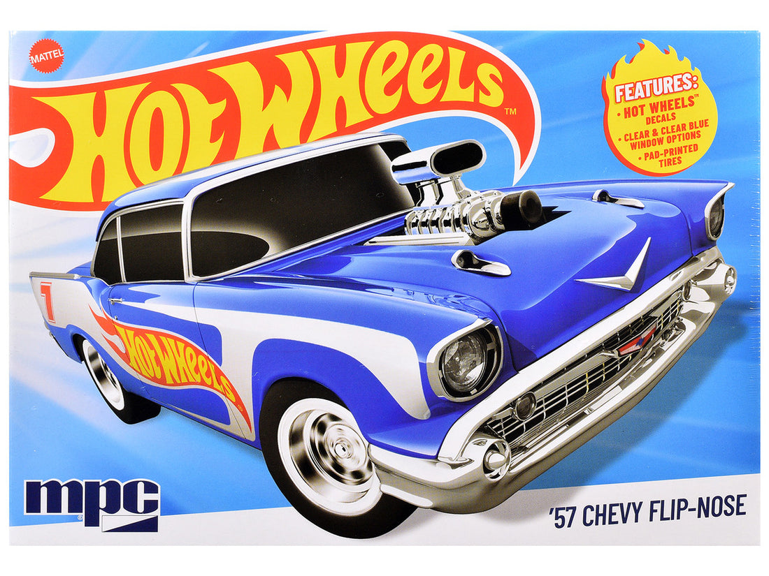 Skill 2 Model Kit 1957 Chevrolet Sedan Flip-Nose "Hot Wheels" 1/25 Scale Model by MPC-3