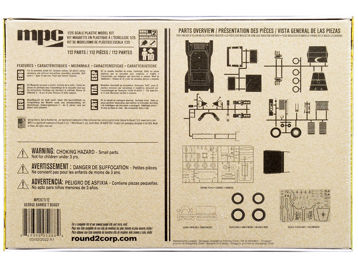 Skill 2 Model Kit George Barris "T" Classic Dune Buggy 3-in-1 Kit 1/25 Scale Model by MPC-3