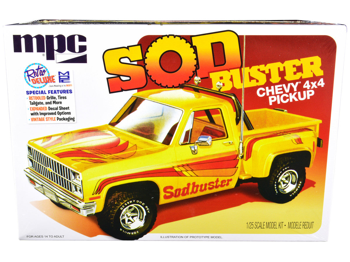 Skill 2 Model Kit 1981 Chevrolet 4x4 Stepside Pickup Truck "Sod Buster" 1/25 Scale Model by MPC-0