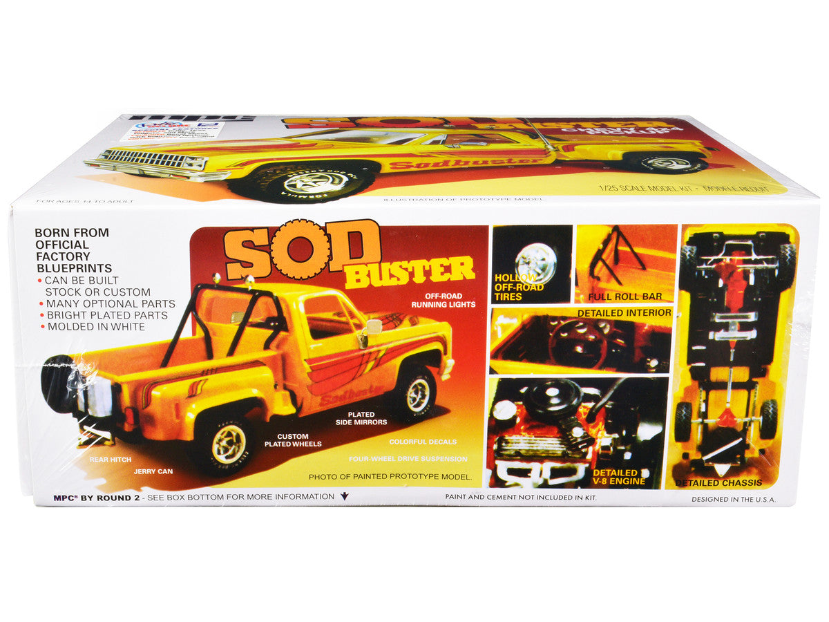 Skill 2 Model Kit 1981 Chevrolet 4x4 Stepside Pickup Truck "Sod Buster" 1/25 Scale Model by MPC-2