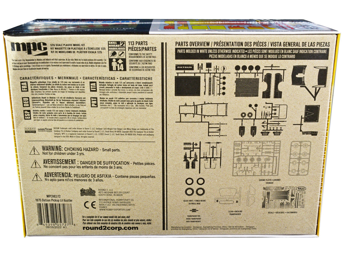 Skill 2 Model Kit 1975 Datsun Pickup Truck "Lil Hustler" 1/25 Scale Model by MPC-3