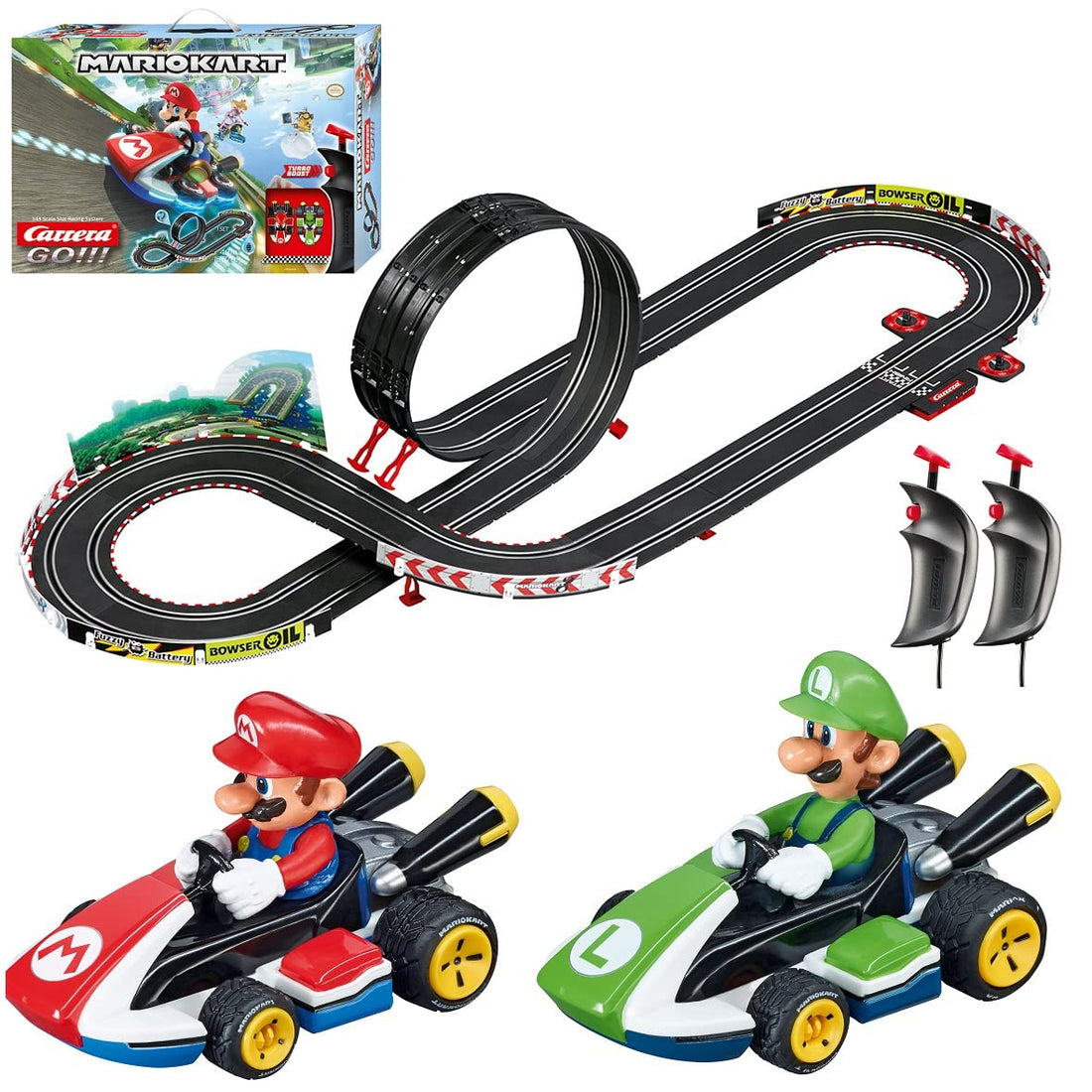 MarioKart - Mario vs. Yoshi Carrera Go!!! 1:43 Analog Slot Car Track Set 20062491 Track Layout View