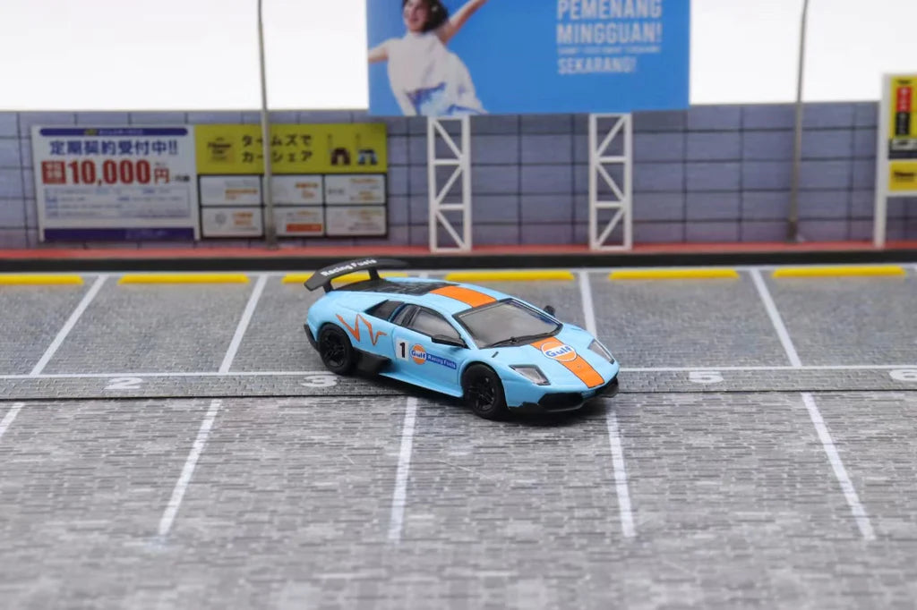 Lamborghini Murcielago LP670-4SV Gulf Livery #1 1:64 Scale Diecast Model by MaxWell