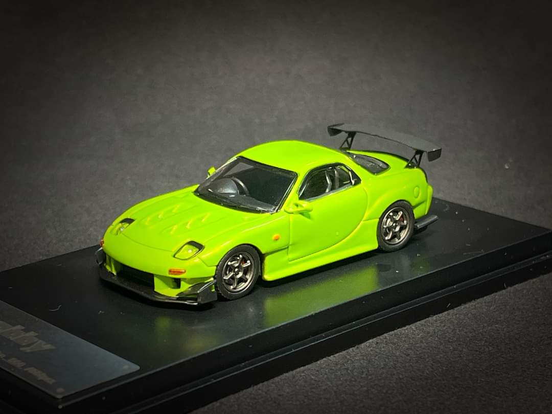 Mazda FD3S RX7 1:64 Scale Diecast Model by 123 Hobby in Apple Green