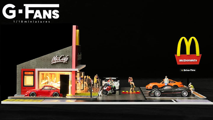 McDonalds 1:64 scale Diorama by G-Fans McCafe View