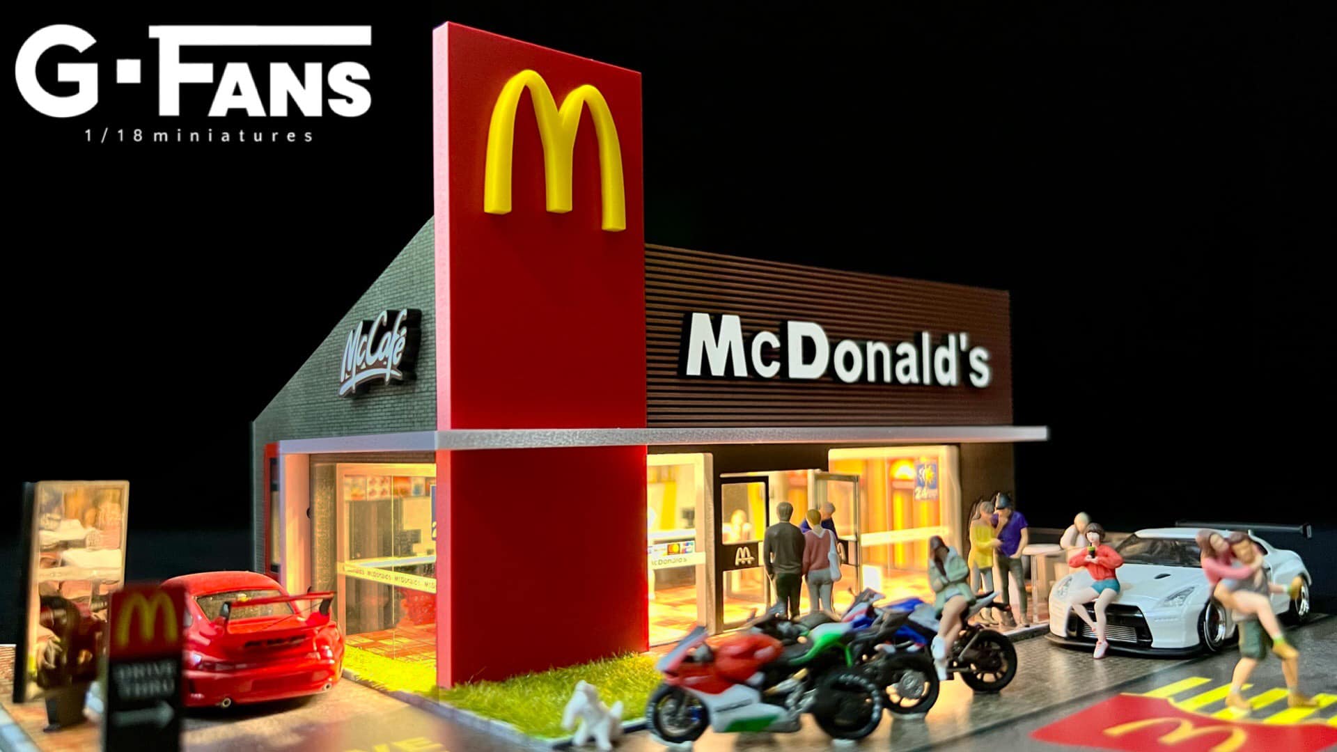 McDonalds 1:64 scale Diorama by G-Fans Close Up View