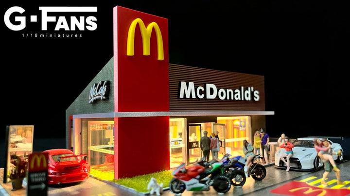 McDonalds 1:64 scale Diorama by G-Fans Close Up View