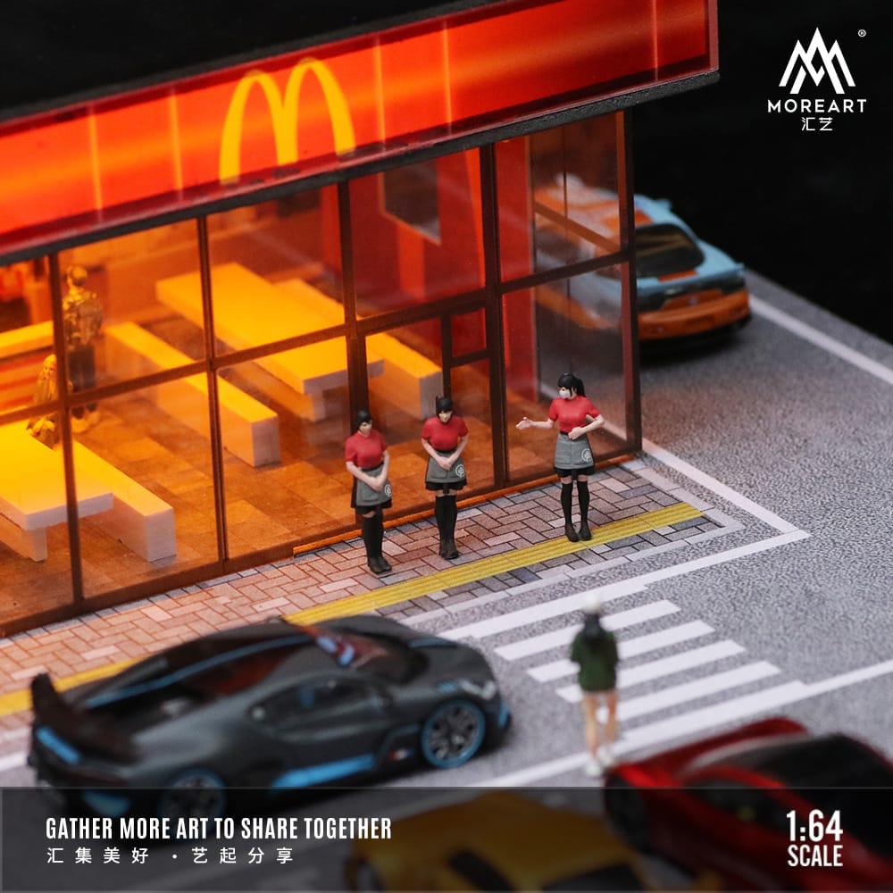 McDonalds 1:64 Scale Diorama by MoreArt Close Up View