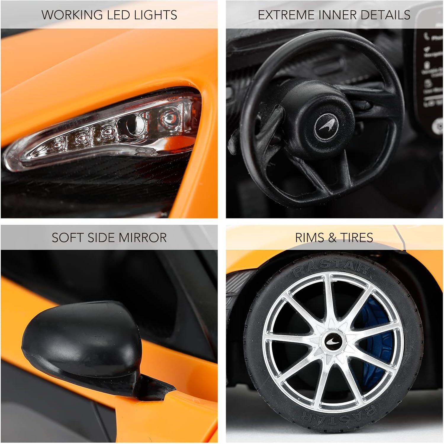 McLaren Senna (Yellow) 1:14 Remote Control Car by Rastar 8