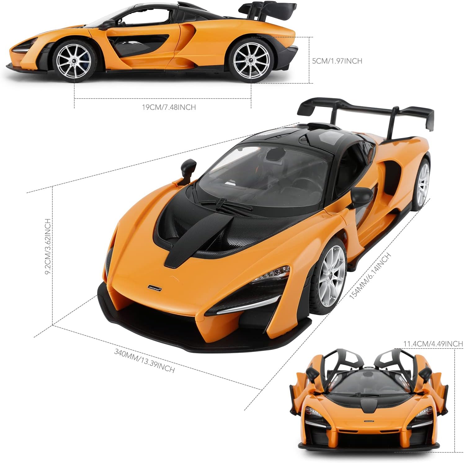 McLaren Senna (Yellow) 1:14 Remote Control Car by Rastar 6