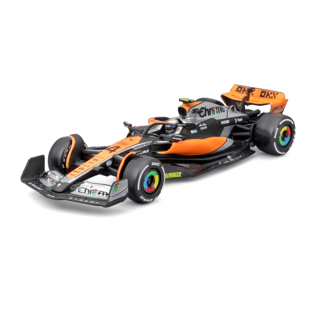 McLaren Team MCL60 F1 #4 Lando Norris (2023) 1:43 Diecast from Bburago Left Front View