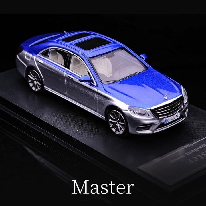 Mercedes-Benz S-Class S450 1:64 Diecast Scale Model by Master Blue and Silver