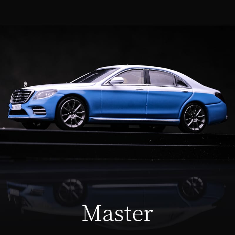 Mercedes-Benz S-Class S450 1:64 Diecast Scale Model by Master Front and Drivers Side View