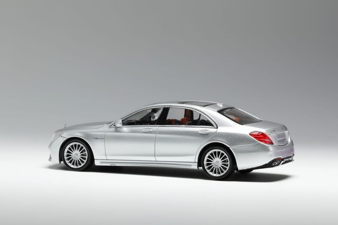 Mercedes-Benz S65 W222 Silver 1:64 Scale Diecast by Fine Model Side View