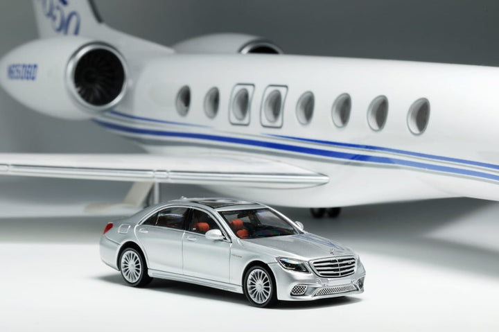 Mercedes-Benz S65 W222 Silver 1:64 Scale Diecast by Fine Model Front View