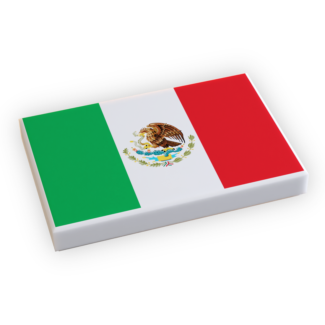 Mexico Flag (2x3 Tile) made using LEGO part