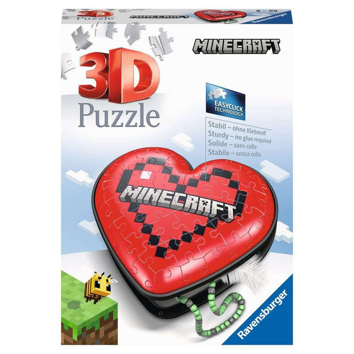Minecraft Heart Box 60 Piece 3D Jigsaw Puzzle Ravensburger