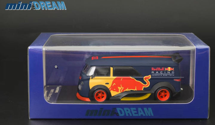 VW RWB T1 Van Speed Red Bull #33 1:64 Scale Diecast Model by Mini DREAM Packaging View