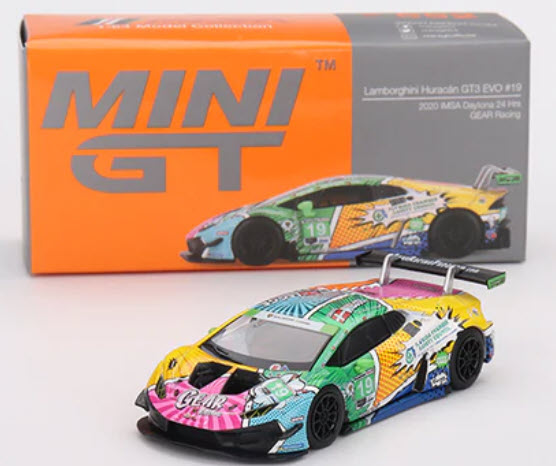 Lamborghini Huracan GT3 EVO #19 GEAR Racing 1:64 Scale Diecast Model by Mini GT