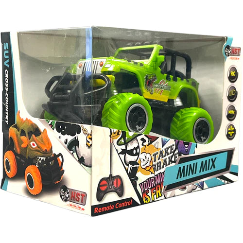 Mini Mix Off-Road Monster Remote Control Car 1:43 Scale by HST 6146 Green