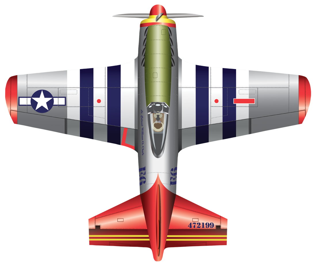 Kites - FlightZone 53 Inch wide P-51 Mustang Kite