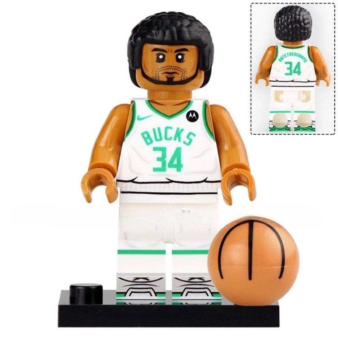 Giannis Antetokounmpo (Milwaukee Bucks) - NBA Minifigure for Lego