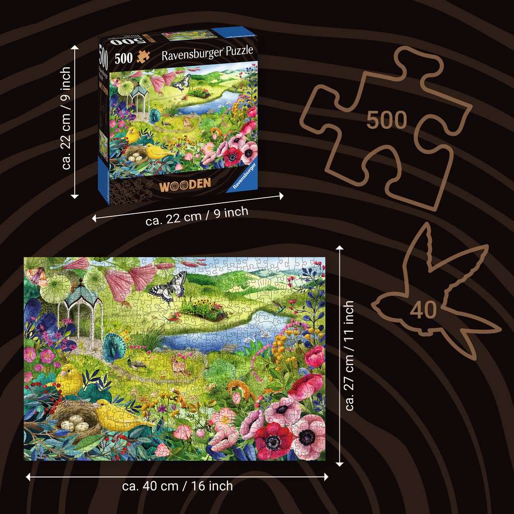 Nature Garden 500 Piece Wood Jigsaw Puzzle Ravensburger 4