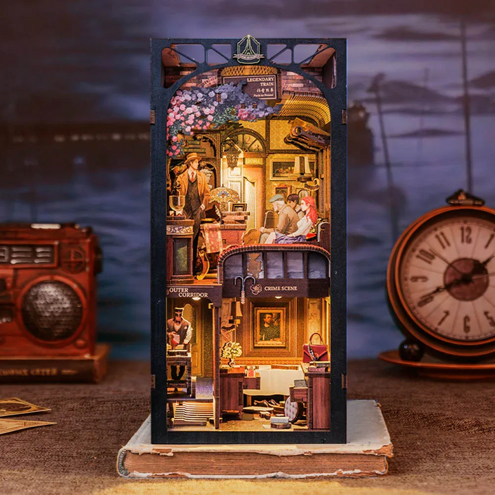 Book Nook Wizardi Miniature - Train Mystery Roombox Kit-1