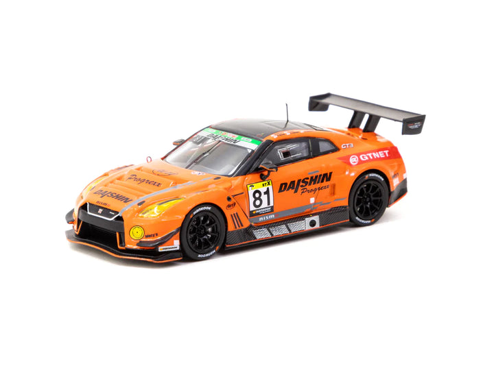Nissan GT-R Nismo GT3 Super Taikyu Series 2021 #81 Winner 1:64 Scale Diecast Model by Tarmac Works T64-035-21ST81 Front and Side View
