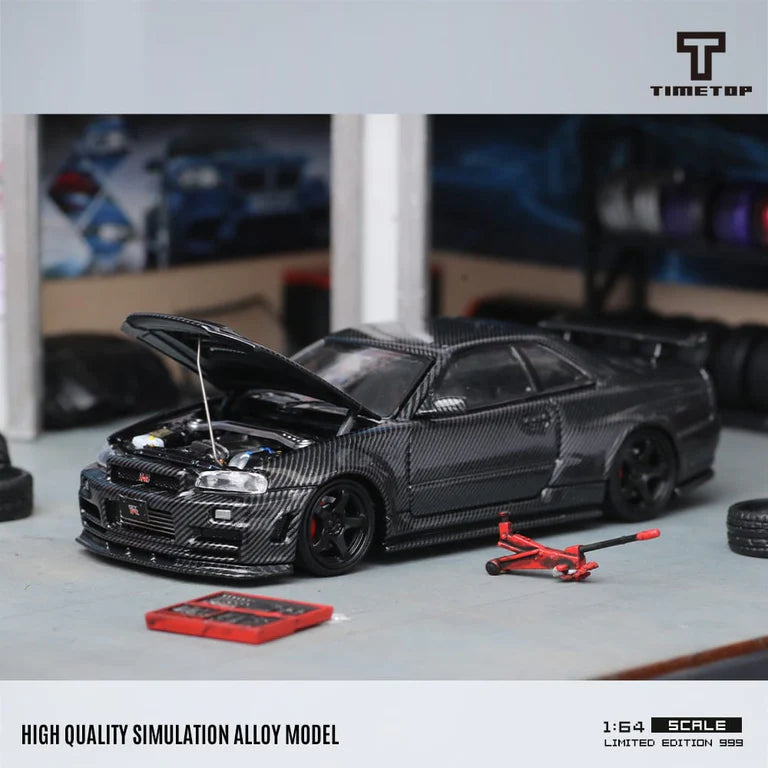 Nissan Skyline GTR34 1:64 Scale Diecast Model by TimeTop