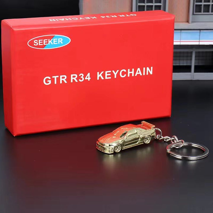 Nissan GRR34 Key Chain Diecast Model 1:87 Scale by Seeker Gold Packaging