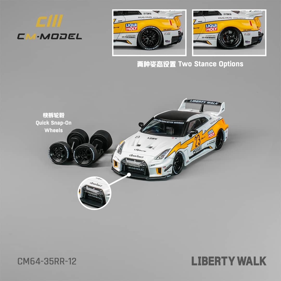 Nissan LBWK GT35RR Super Silhouette #23 1:64 Scale Diecast Model by CM Model Stance Options View