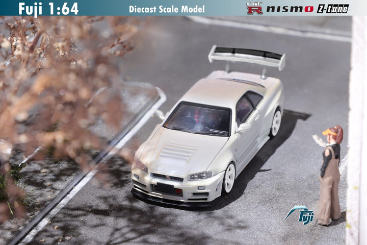 Nissan Skyline GT-R R34 Nismo Z-Tune High Wing 1:64 by Fuji Top View