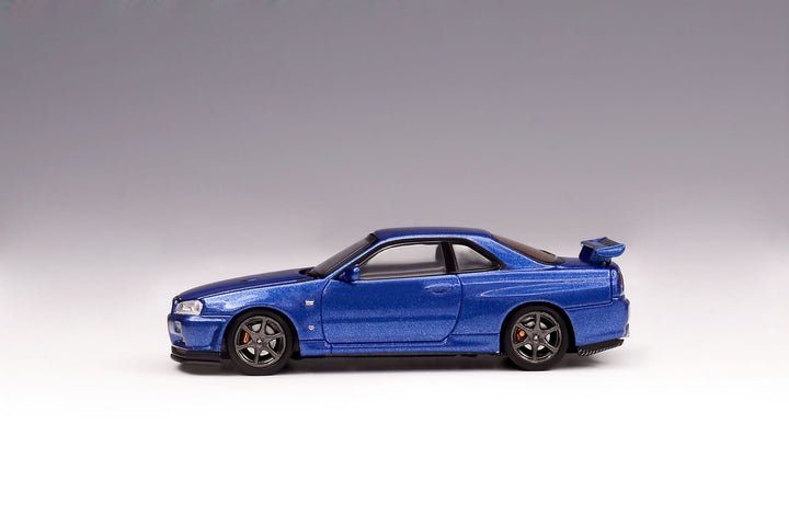 Nissan Skyline GT-R R34 V Spec II 1:64 Scale Diecast Model by Motorhelix in Blue