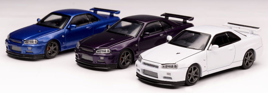 Nissan Skyline GT-R R34 V Spec II 1:64 Scale Diecast Model by Motorhelix