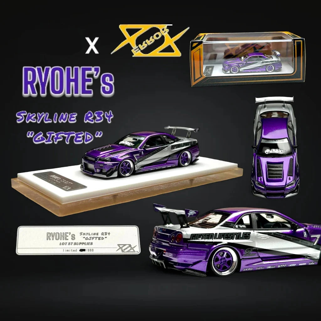 Nissan Skyline R34 RYOHE'S "Gifted" 1:64 Scale Resin by Error404