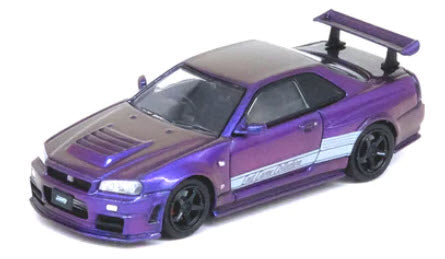 Nissan Skyline R34 Z-Tune "ENDGAME" Australia Special Edition 1:64 Scale Diecast Model by Inno64 Front View