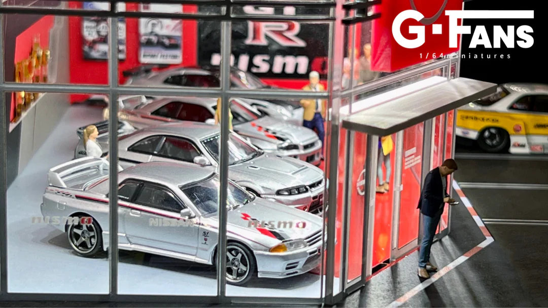 Nissan Dealership Nismo Showroom 1:64 Scale Diorama Car Room View