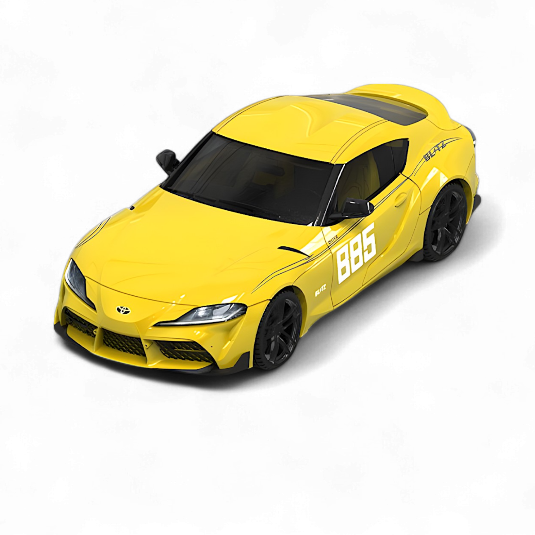 Toyota Supra A90 Initial D MT GHOST in Yellow 1:64 by OM Model 2