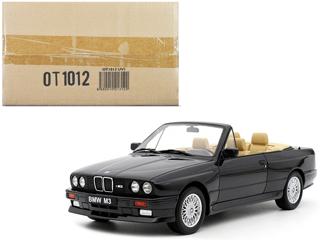 1989 BMW E30 M3 Convertible Diamond Black Metallic Limited Edition to 3000 pieces Worldwide 1/18 Model Car by Otto Mobile-0