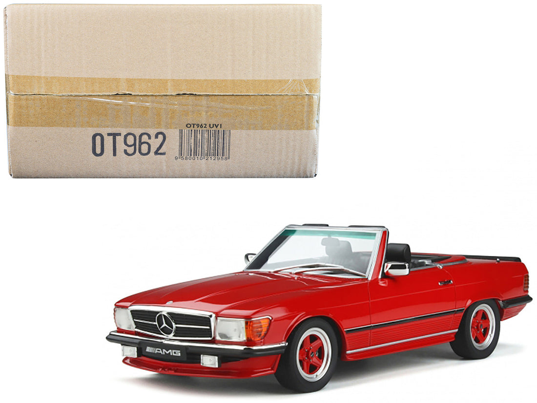 1986 Mercedes-Benz R107 500 SL AMG Signal Red Limited Edition to 2000 pieces Worldwide 1/18 Model Car by Otto Mobile-0